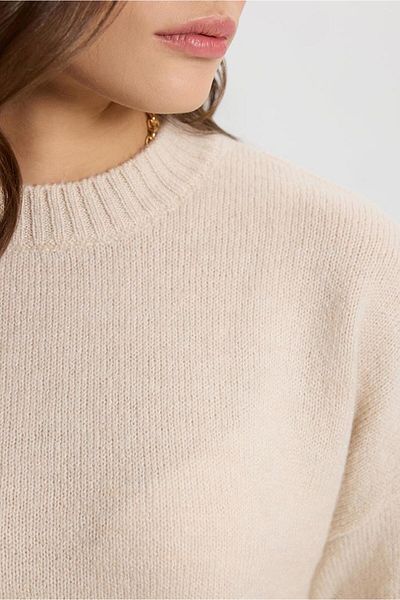 VENA Women's Anita Bone Crew Neck Knitwear Sweater