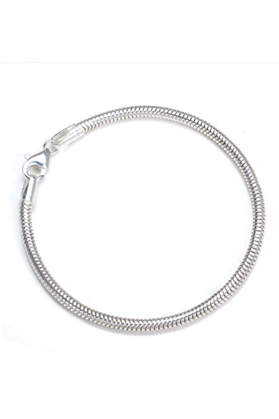 bymissmücevherat 3mm Yuvarlak Yılan 925 Ayar Gümüş Zincir Bileklik – Unisex |...