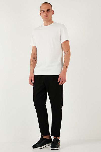 Buratti Cotton Regular Fit High Waist Straight Leg Lawn Jogger Pants Men's Trousers 5908058
