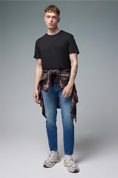 VENA Ανδρικό μπλουζάκι Ken Black Crew Neck Regular Fit Basic - 29716-028