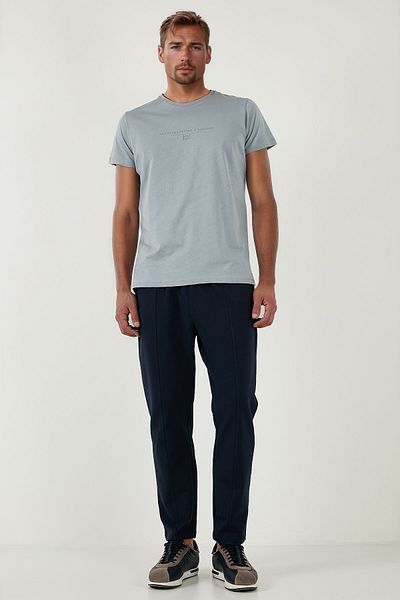 Buratti Cotton Regular Fit High Waist Straight Leg Lawn Jogger Pants Men's Trousers 5908058
