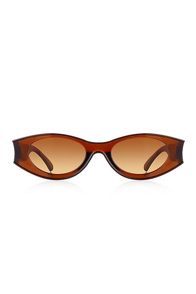Kinary Unisex Sunglasses Brown Shiny 1048