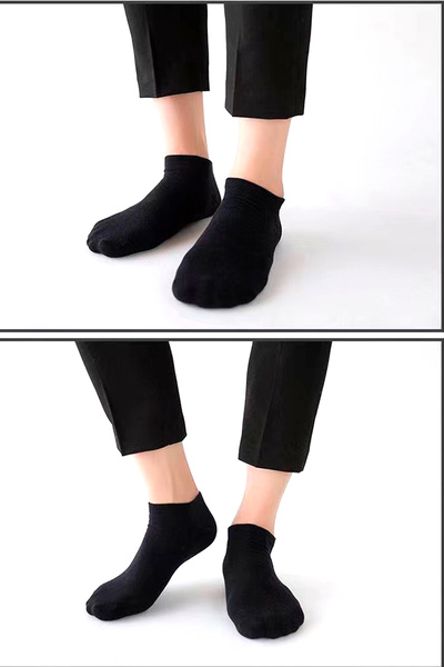 İbrahim Berk Черно-бели цветни памучни мъжки и женски чорапи с боти до глезена, къси спортни чорапи за бягане и ходене, 12 чифта