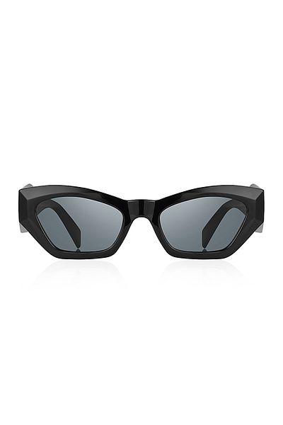 Kinary New Trend Vintage Sunglasses Black Shiny 1040