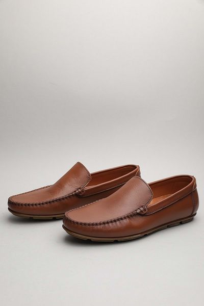 Gondol Loafer clasic pentru bărbați din piele naturală Tan 41 Ttx.60176