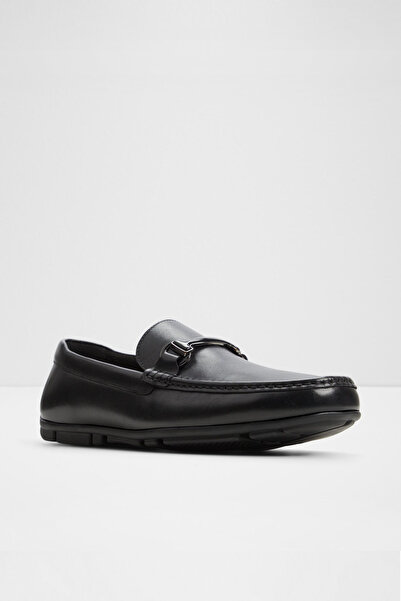 Aldo Prato-In - Men's Genuine Leather Black Slip-On Shoes