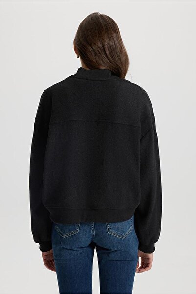 VENA Kadın Kaşe Antrasit Bomber Ceket