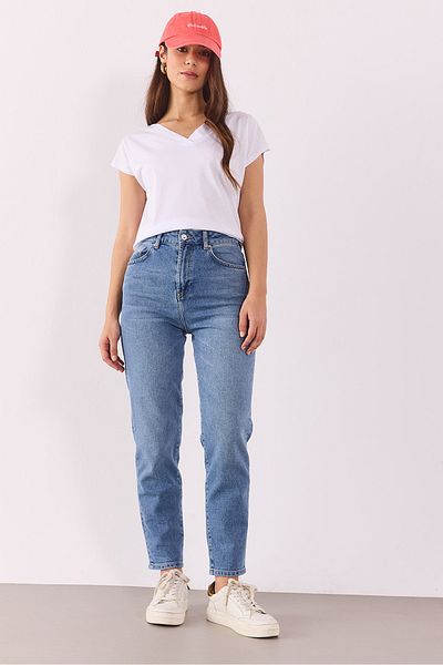VENA Pantaloni Maria Med Blue Slim Mom Jean - MED BLUE