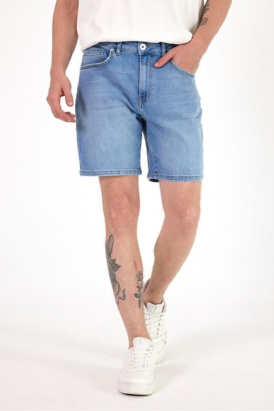 VENA Bermude Jean pentru bărbați Franz Regular Fit - Med Blue
