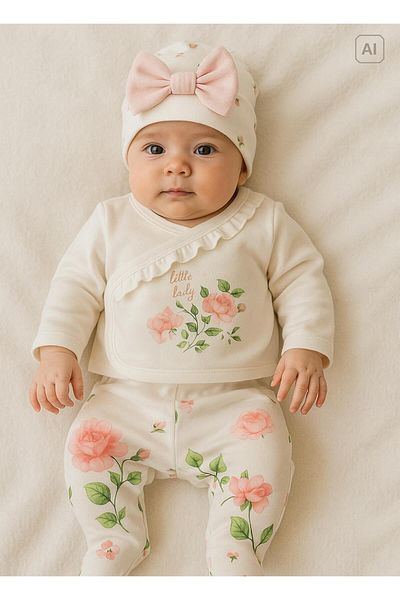 kitikate مجموعة Love Roses المكونة من 5 قطع عضوية لإصدار المستشفى إكرو