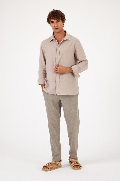 VENA Ανδρικό λινό πουκάμισο Nicolas Natural Regular Fit