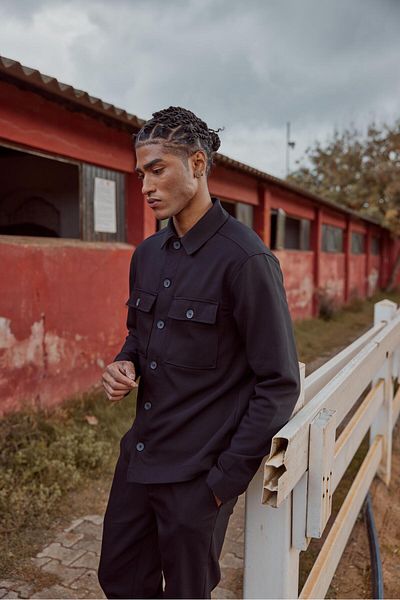 VENA Мъжко елегантно яке Ken Black Regular Fit