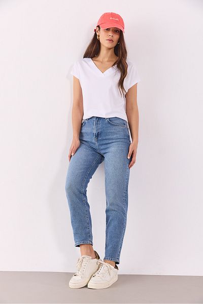 VENA Pantaloni Maria Med Blue Slim Mom Jean - MED BLUE