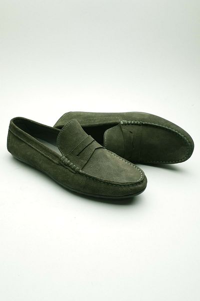 Gondol Loafer clasic pentru bărbați din piele naturală kaki 42 Ttx.601118