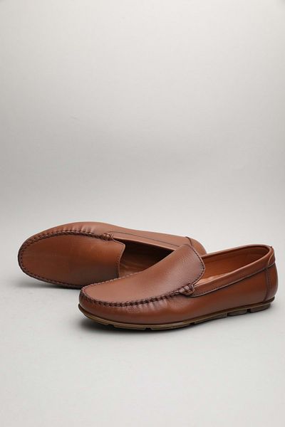 Gondol Loafer clasic pentru bărbați din piele naturală Tan 41 Ttx.60176