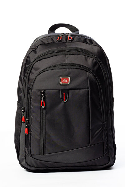 By Hakan My polo 2135 Okul Çantası Sırt çantası Suya Dayanıklı SİYAH-KIRMIZI