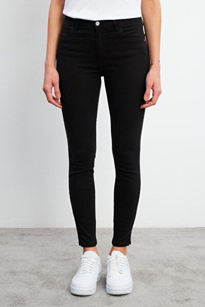 VENA Women's Gabriella Party Black Skinny Jean Trousers