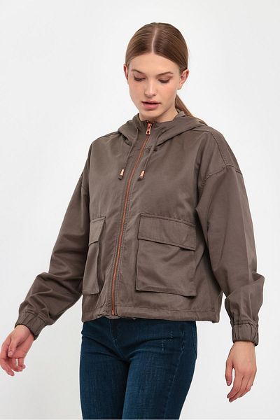 VENA Μπουφάν Meggy Hooded Windbreaker - Χακί