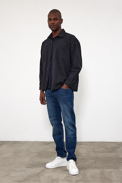 VENA Πουκάμισο Tom Oversize Gabardine - Navy Blue