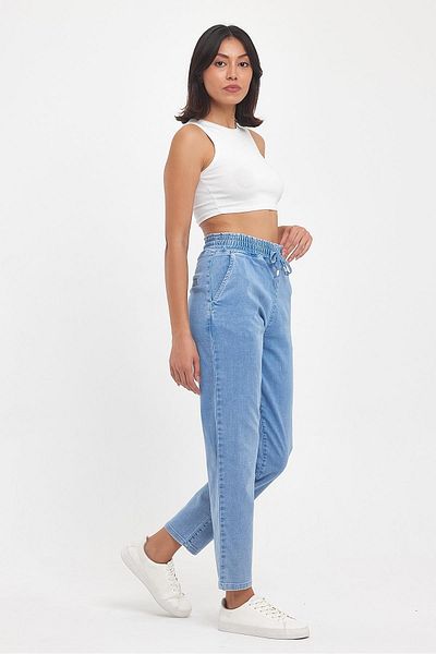 VENA Pantaloni de jeans slouchy cu talie înaltă Marla Sky Blue - Sky Blue