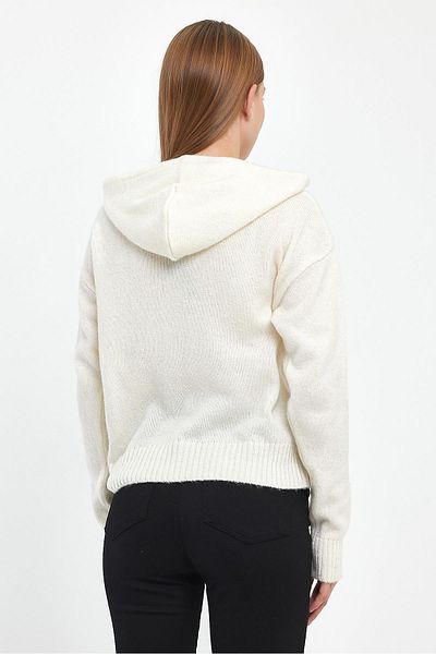 VENA Emma Regular Fit Hooded Knitwear Sweater - Bone