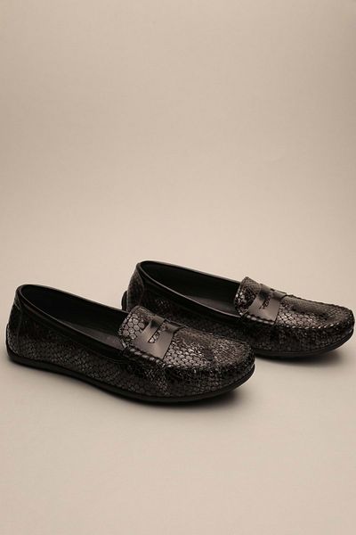 Gondol Mocasini clasici din piele naturala de dama Black Snake 37 Ttx.790