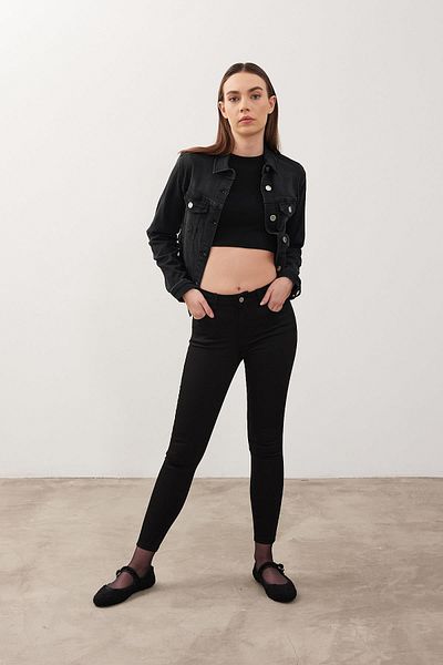 VENA Pantaloni skinny Gabriella Black Powerstretch - Negri