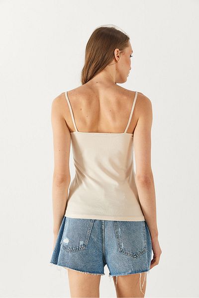 VENA Slim Fit Rope Strap Undershirt Strengthening Stone