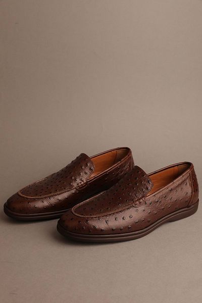 Gondol Loafer clasic din piele naturală pentru bărbați maro 42 Ttx.20196