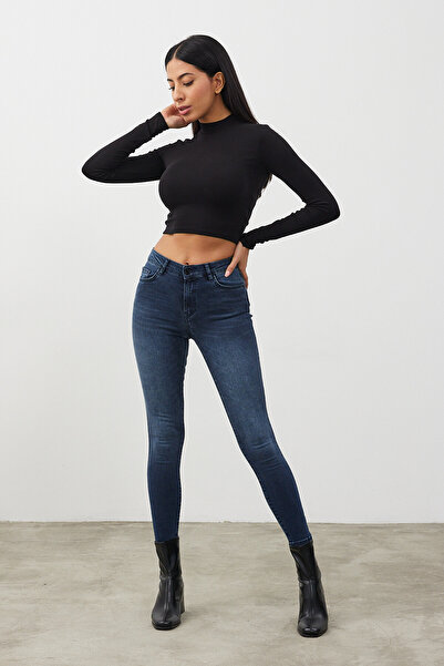 VENA Pantaloni skinny Gabriella Pacific Blue - Albastru Pacific