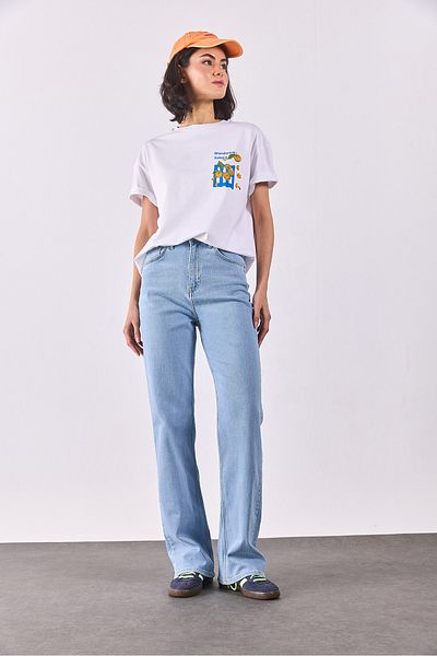 VENA Pantaloni de jeans cu picioare largi Wanda Sky Blue - SKY BLUE