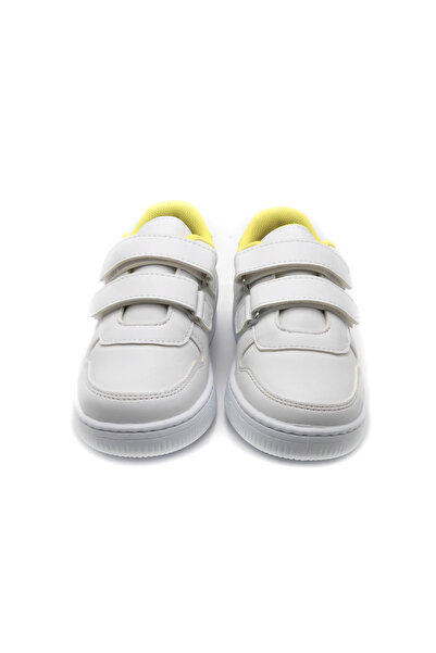 KU&PA SHOES BURBER DERİ GÖRÜNÜMLÜ MESH ASTARLI ÇOCUK SNEAKER - SARI - 5003 - 27
