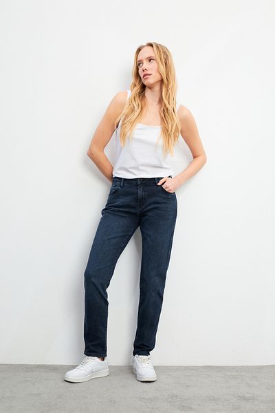 VENA Pantaloni de jeans Boyfriend Petra Blue Black - Blue Black