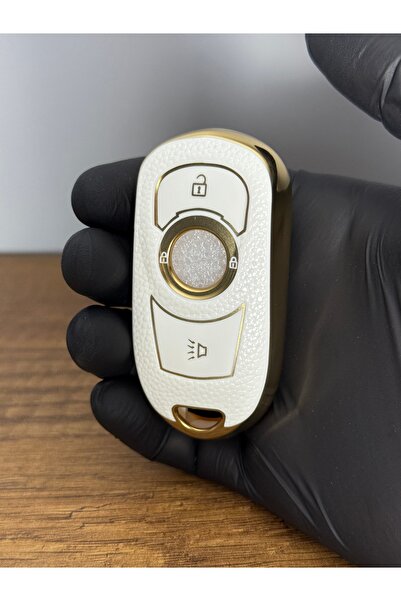 Luxe Aksesuarr Opel Astra K- Insignia - Husa de protectie cheie din silicon cu 3 butoane Grand – Nano – Culoare alba