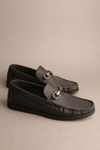 Gondol Loafer clasic din piele naturală pentru bărbați negru 42 Ttx.604