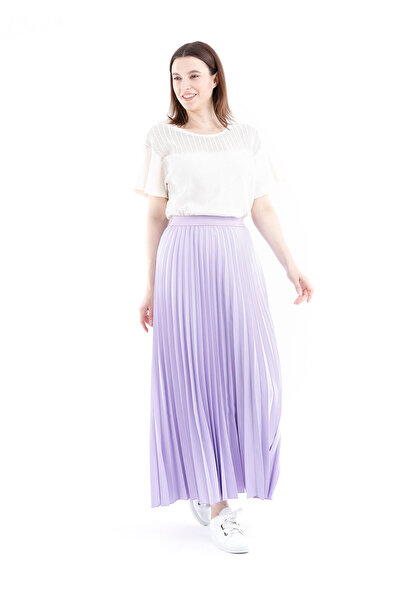 G-Line Lila Maxi Boy Beli Lastikli Pilise Etek