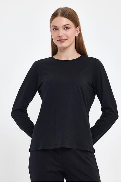 VENA Tricou de bază Gloria Crew Neck Regular Fit - Negru