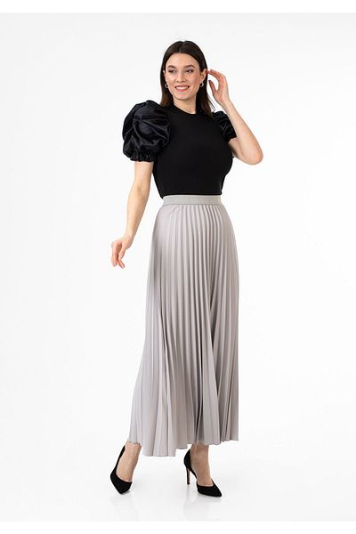 G-Line Fusta antracit Maxi cu talie elastică