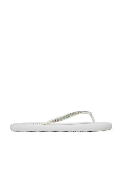 Guess Flip Flop Rhinestone Women's White Slippers E5Gz05Bb00F-G011