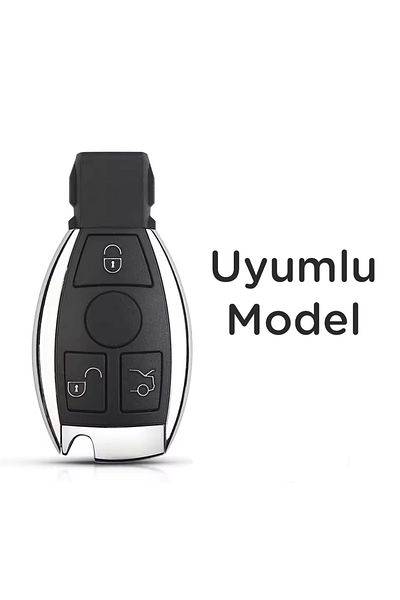 Luxe Aksesuarr For Mercedes Bga Class W203 W204 W205 W210 W211 -3 Button Silicone Key Protection Case White Color