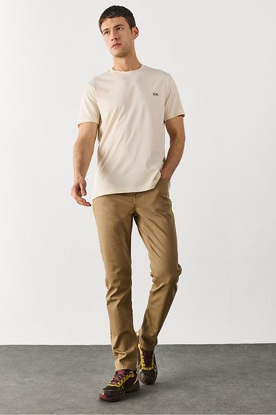 VENA Richard Slim Fit 5 Pocket Piece Paint Pants - Camel