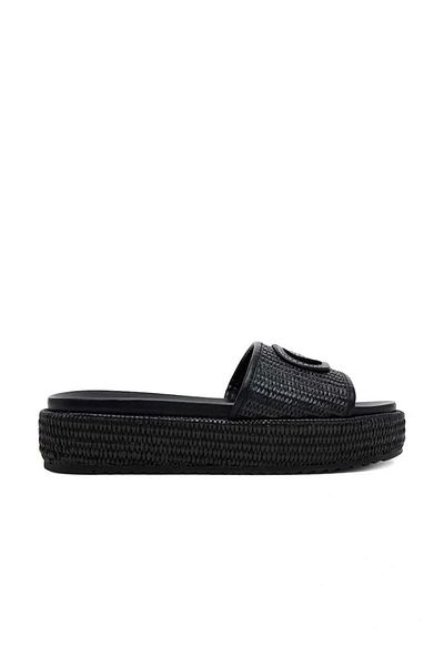 Guess Lonney Women's Black Slippers Fljlnyfab19-Black