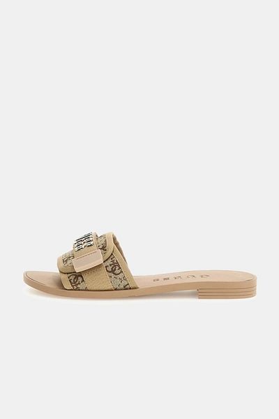 Guess Papuci galbeni pentru femei Elyze4 Fljelylel19-auriu
