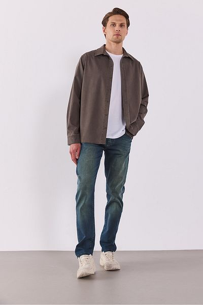 VENA Daniel Green Overdye Straight Fit Παντελόνι Τζιν - GREEN OVERDYE