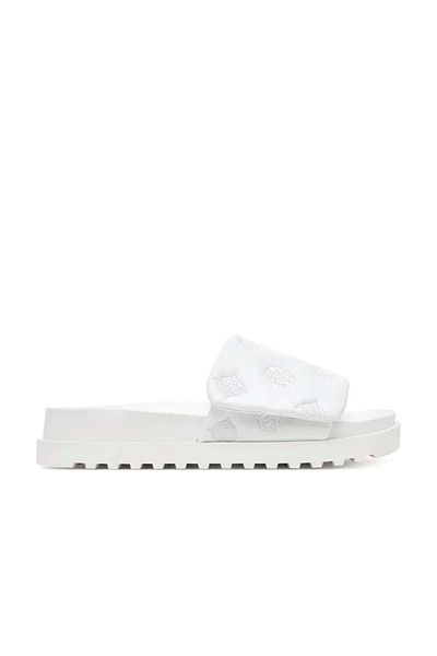 Guess Fabio2 Damskie Białe Kapcie Fljfa2ele19-white