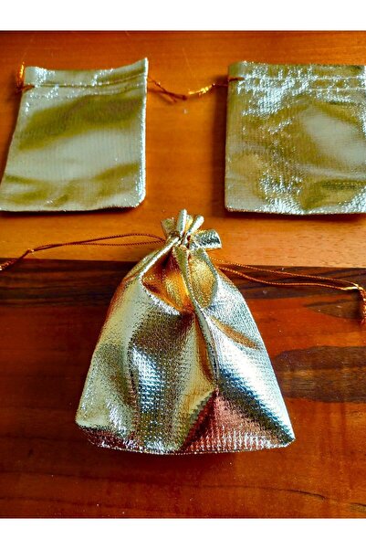 yörük tuhafiye ALTIN LAME GOLD PARLAK KESE .9x12 cm 50 Adet.kuyumcu Kına Çerez Nişan Hediye kesesi