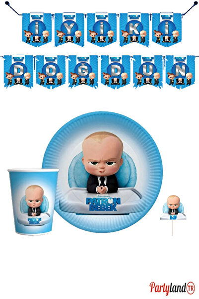 PartylandTR Patron Bebek Baby Boss 16 Kişilik Ekonomik Parti Seti