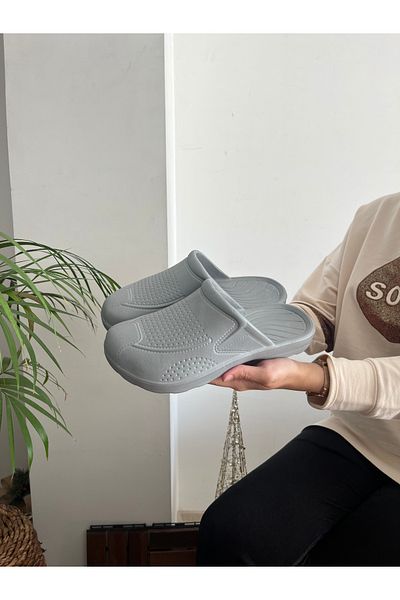 Behtah Kundura شبشب أمامي مغلق وغير قابل للانزلاق ومرن وناعم للشرفة والحمام والحديقة والمرحاض