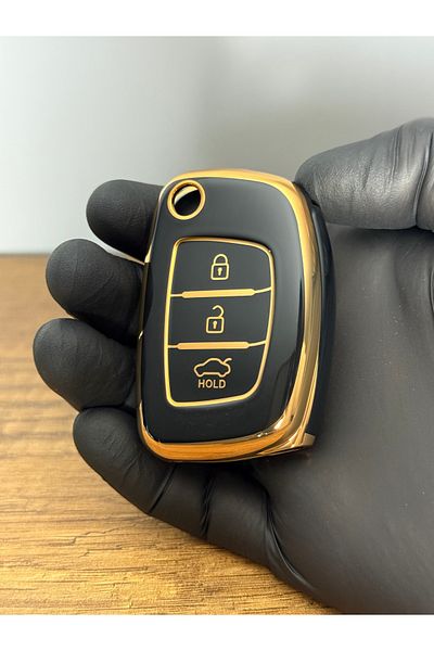 Luxe Aksesuarr Hyundai I20 Bayon - Accent - Sonata 2019-2024 Protection Key Control Case for Vehicles with Silicone Case