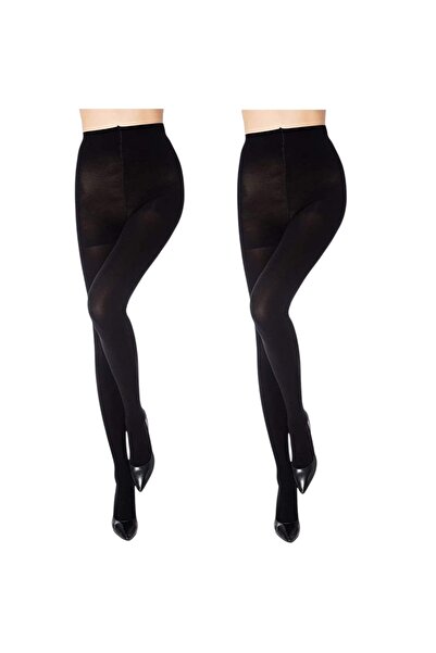 Glamroot جوارب طويلة نسائية قابلة للتمدد عالية الخصر، مقاس واحد، أسود (عبوة م...